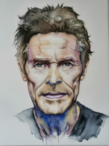 Portret in aquarelverf