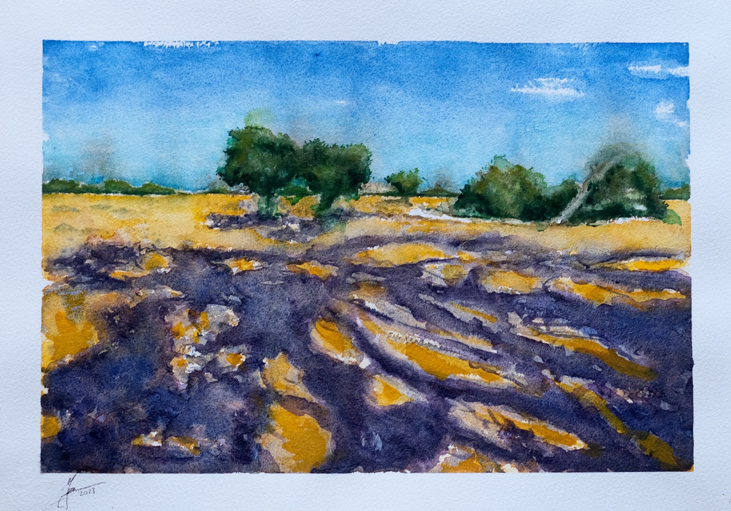 en plein air, watercolor